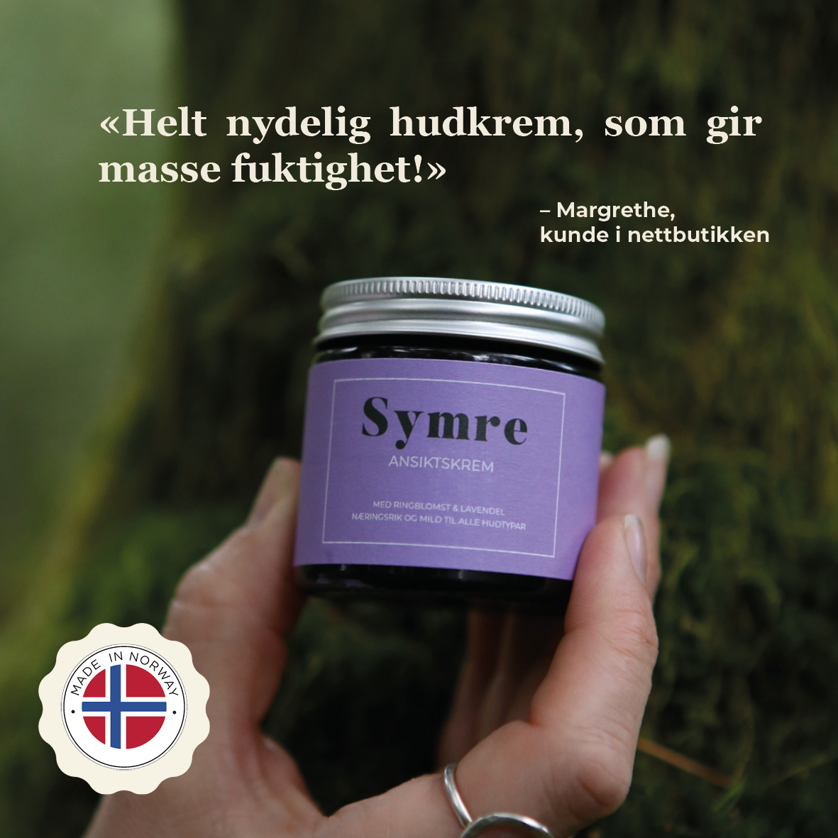 Ansiktskrem med ringblomst og lavendel