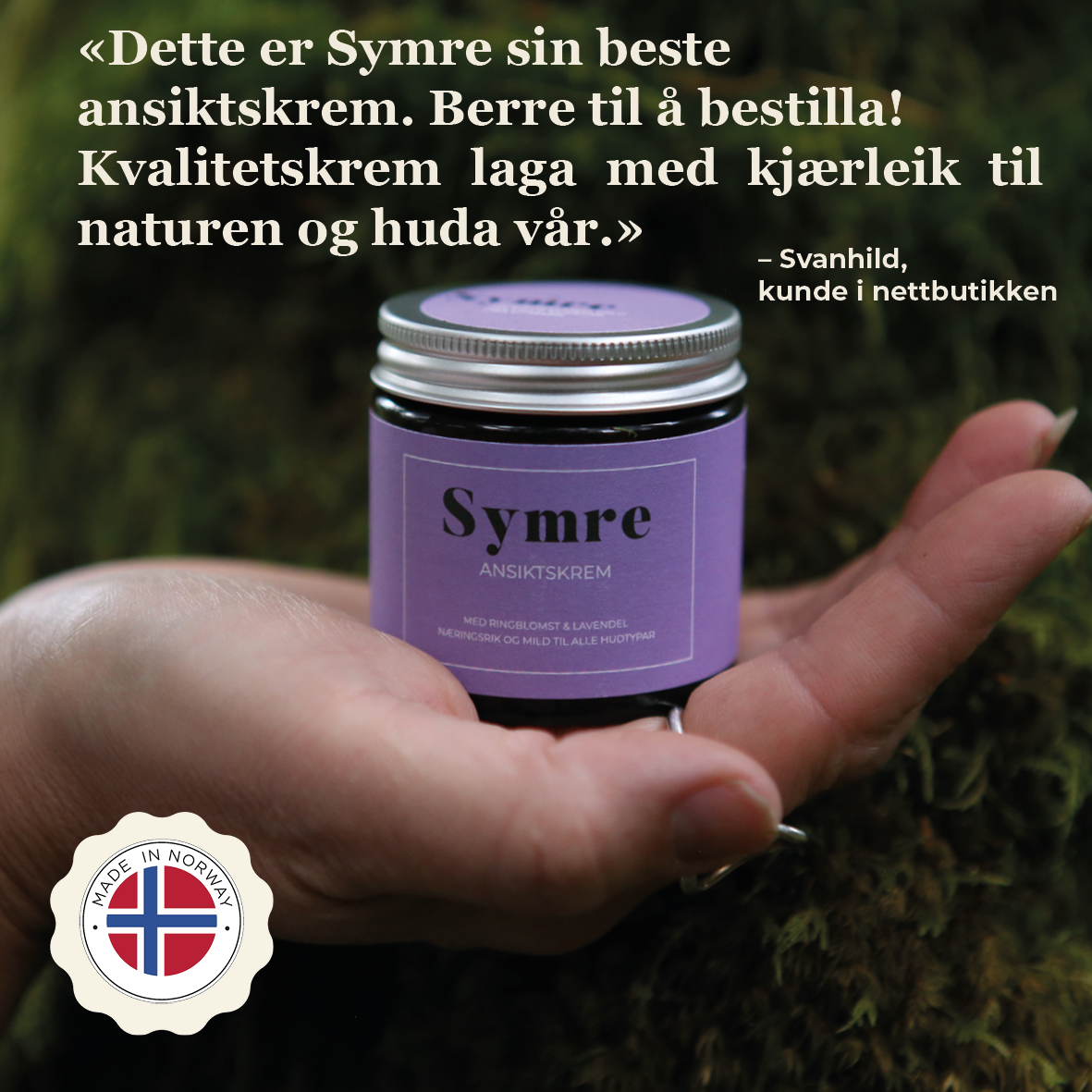 Ansiktskrem med ringblomst og lavendel